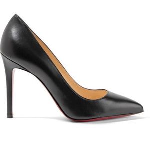 AUTHENTIC Christian Louboutin Leather 100mm Pointed Heels 36.5